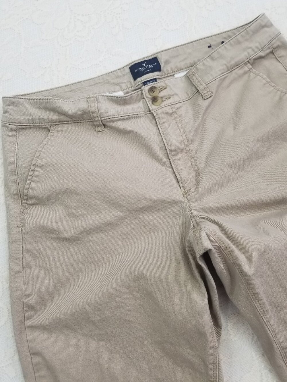 American Eagle Outfitters Artist Stretch Khaki Pants Size 14 Short